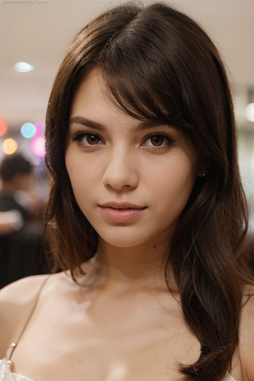 Asiatique, brune, 25 ans, regarde timide, yeux noir hyperrealiste, a l'exterieur, selfie, lumineux, full hd regard coquin