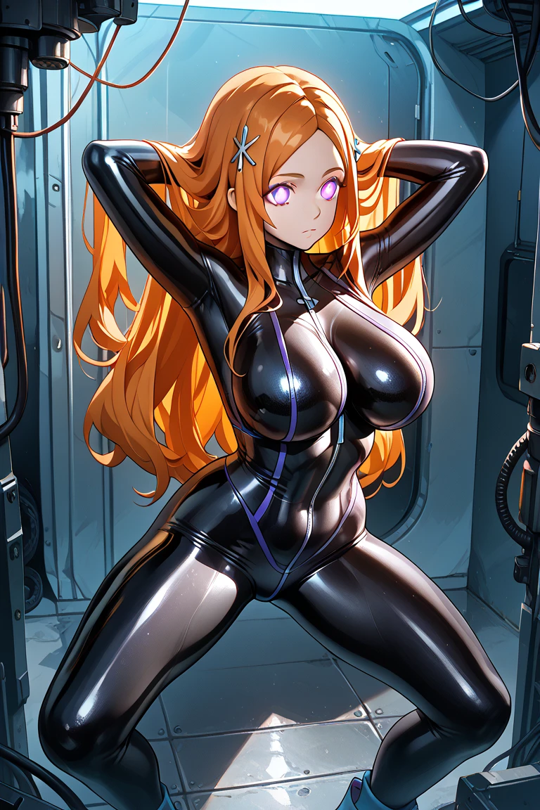 Ultra-realistic 8K CG,Flawless face,flawless perfection,,full bodyesbian,One-piece tights,Conjoinment,Light green latex set,Standing on the ground,poster for,huge tit,Huge breasts,A sagging breast,long leges,Slim,being thin,tightsuit,drooping chest,Figure-eight milk,Papaya milk