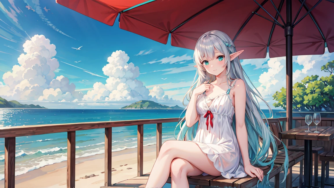 ((Best quality)), ((Masterpiece)), ((Ultra-detailed)), (illustration), (Detailed light), (An extremely delicate and beautiful), Dramatic perspective,A charming young girl,Pink swimsuit,With a large scythe