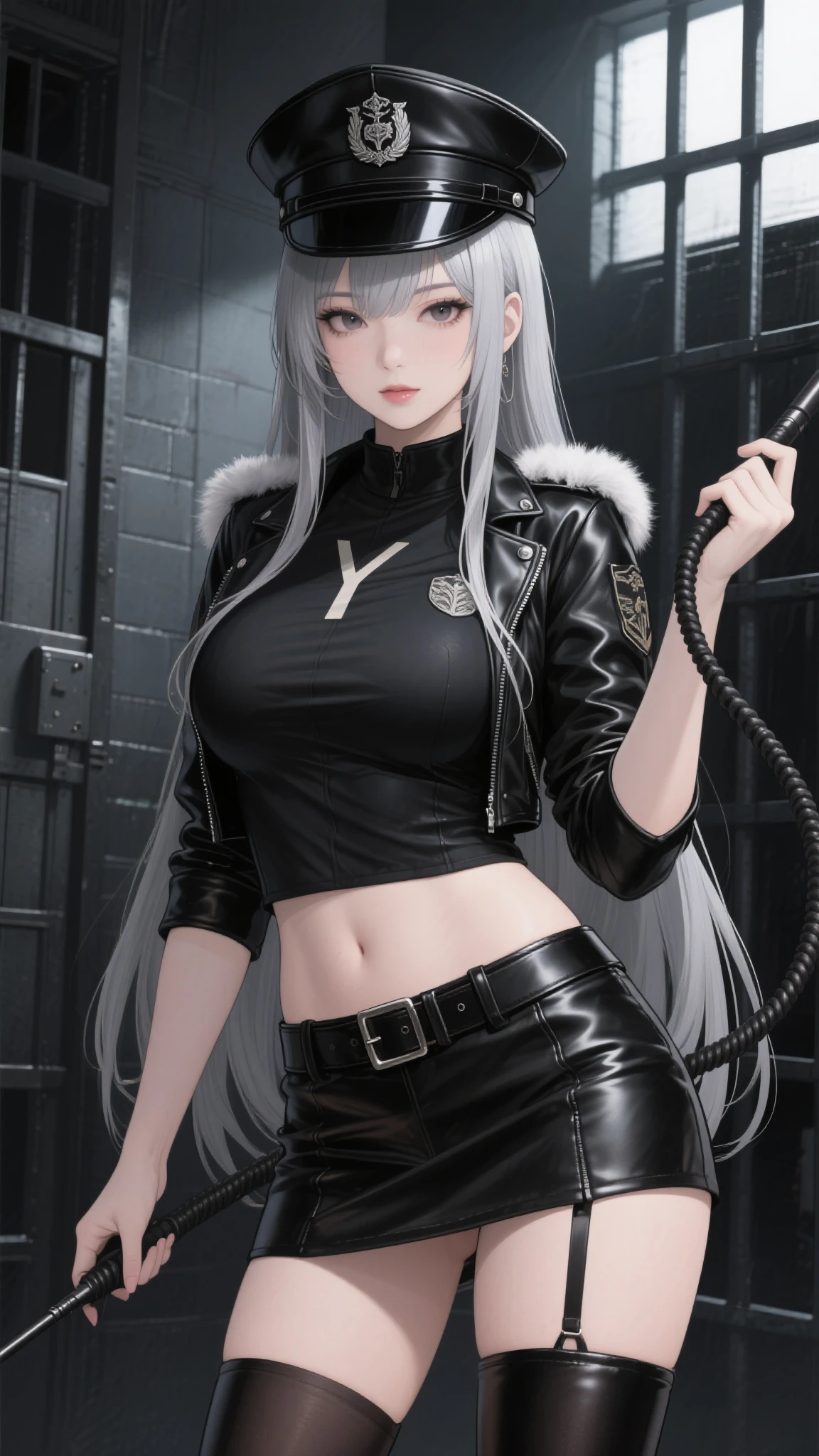 roovy female raccoon face and ears, with human body, 3/4 profile portrait, modern Silver fashionable woman, funky Trend accessories such as sunglasses, hat, sword, etc
