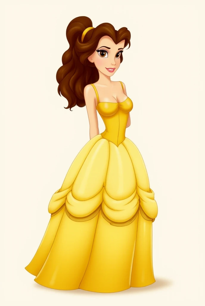 score_9, score_8_up, score_7_up, score_6_up, 1girl, makeup, yellow dress, bare shoulders, cleavage, gloves, hair bun, tiara, curvy, medium breasts, narrow waist, wide hips, thick thighs, looking at viewer, cartoon, cute, wide shot, realistic, 5 toes, yellow toes nails, tied ankles together, tied arms, Focus full body, sit on a chair, with no shoes,
BelleXLP