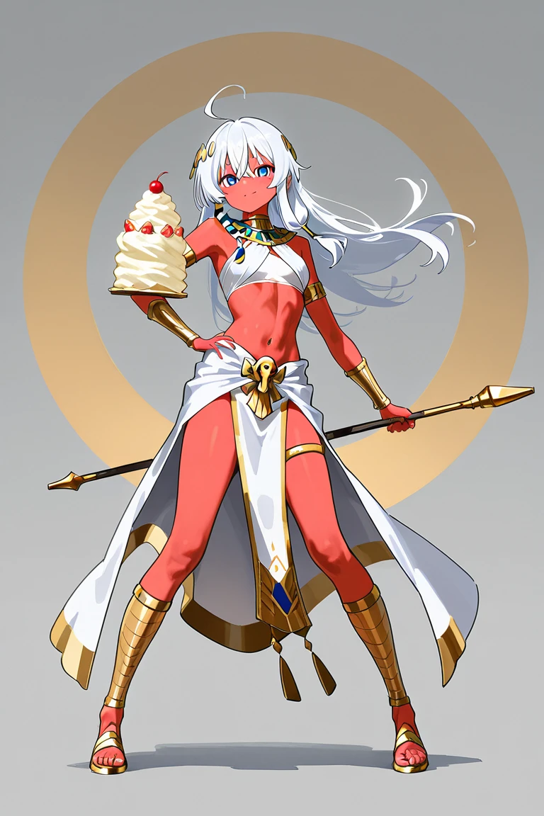 Furry girl, cat, white body fur, spiky hairstyle, silver hair, long hair, ((blindfolded, golden headband, body bandages, white greek god dress with golden pattern)), white wings, angel, small breasts, full body, feets whit three toes, :3, detailed body fur, detailed body, detailed face, glistering body, shiny body, gorgeous body, masterpiece, high quality, standing, (holding a light sword), weapon pose, (light sword), simple background, white background,