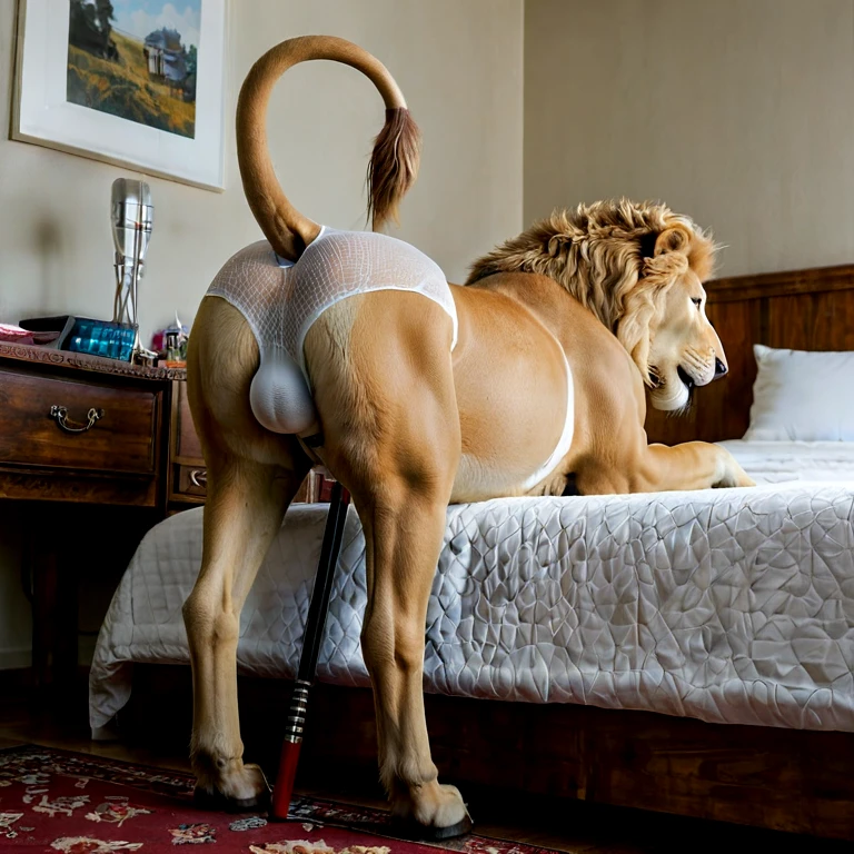 (((duo))), ((((((human, anal, feral goat, leaning on bed, goat tail, raised tail, hands on butt, feces anal, back to back, women on goat)))))), (((((butt focus, standing, bedroom, excessive feces))))), wide hips, legs wide spread, wide shot, close-up, Wide-Angle, masterpiece, high details, high quality, best quality, highres, HD