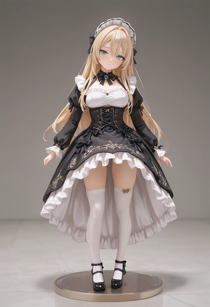 (Highly detailed CG Octane render 8k wallpaper), Girls Underwear, You can see real bloomers made from cotton fabric.., Medieval navy translucent long dress with panniers, Fabric Realism, Low - Angle, Pull up the dress by hand, Strong winds, Translucent slip, Translucent slip, tights, Highest quality, whole body, I can see your thighs, Silver and gold embroidery