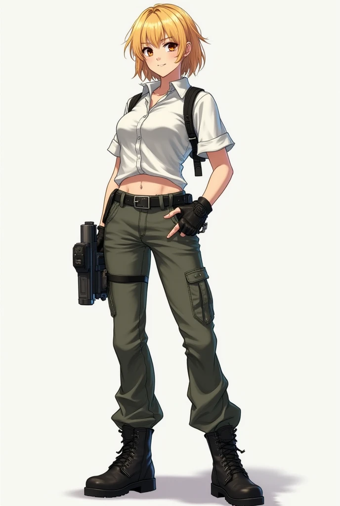 a cartoon picture of a woman in a green jacket and black pants, d & d style full body portrait, in a dark space mercenary outfit, rpg portrait full body, anya from spy x family, full body illustration, full body portrait of a short!, revy from black lagoon, valkyrie style character, dark natasha, dieselpunk soldier girl