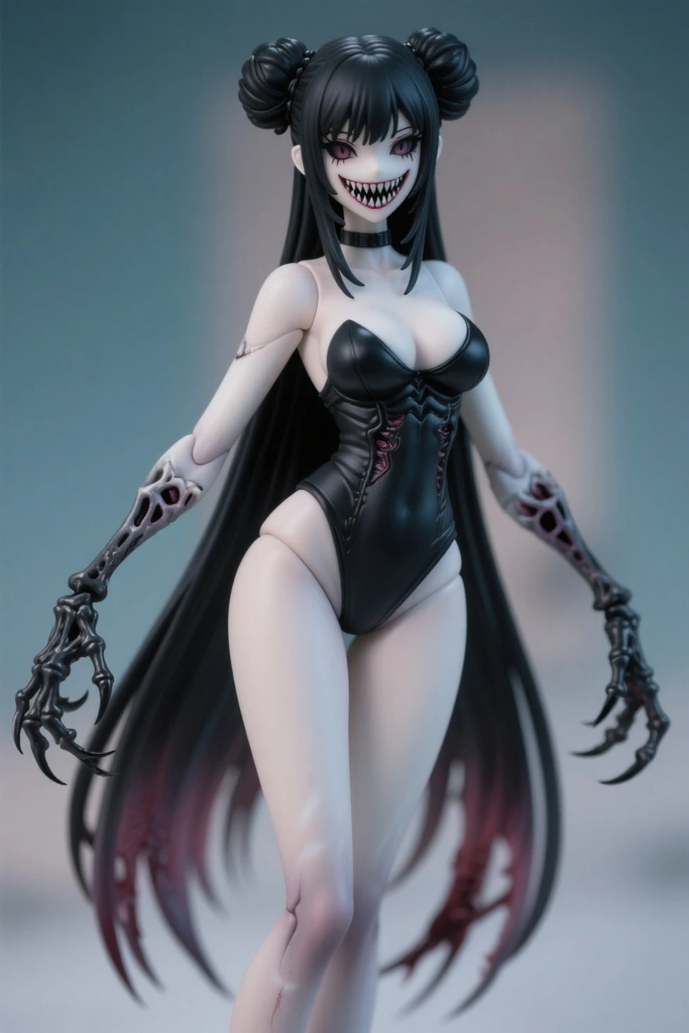 masterpiece, Highest quality, masterpiece,Zombie Girl, Evil Dead, Dark Energy, empty, Hollow Eyes, (an extremely evil),Dead Girl、 black magic, Dark Forest, Negative Energy, hell, Corpse wearing a black high-cut swimsuit、