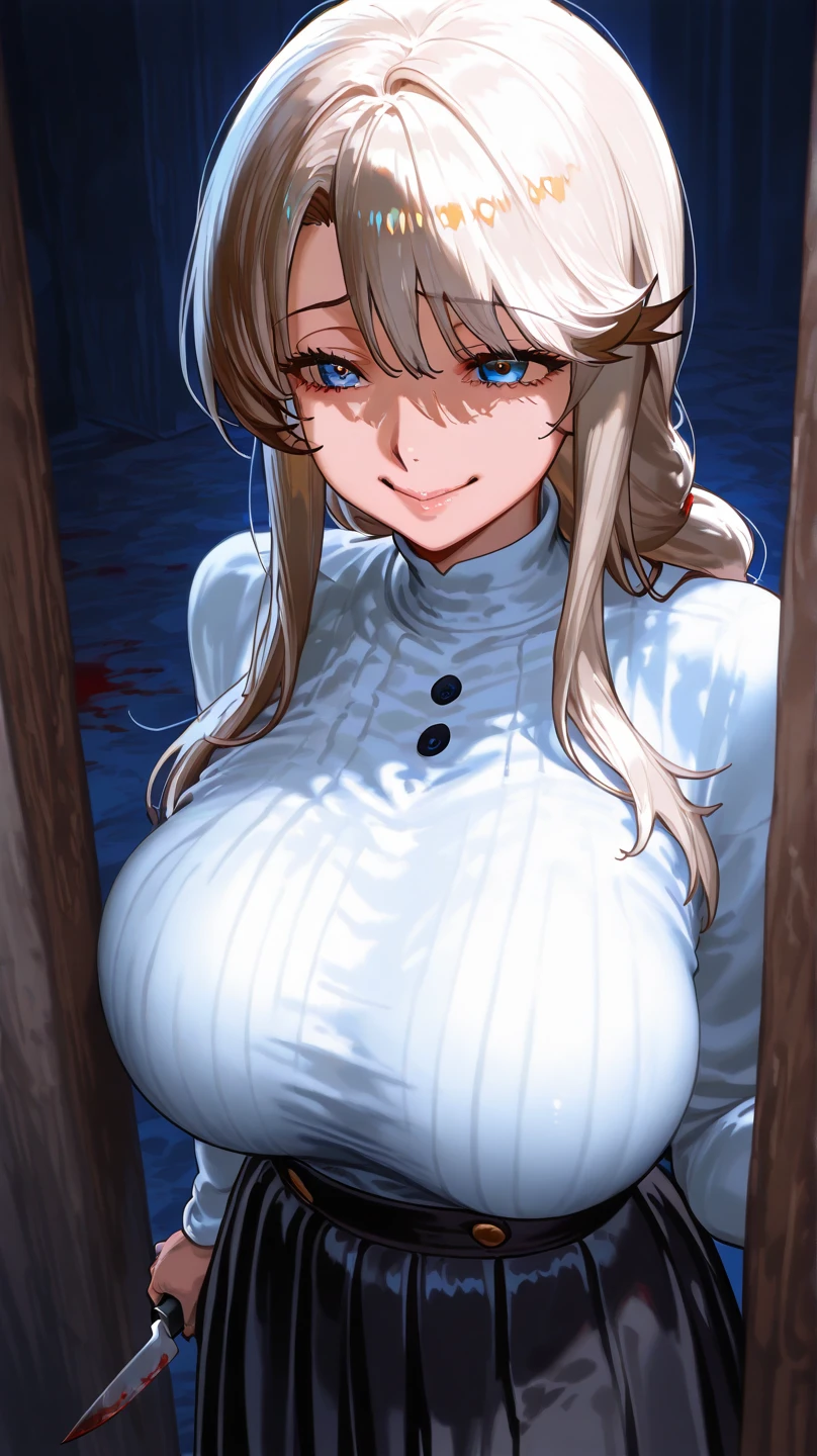 (highest resolution, distinct_image) The best quality, semi realistic, highly detailed, finely detailed face and eyes, 1 woman, skimpy clothes, blushing, looking at viewer, open door, htgown, from above, after sexweat, inverted nipple