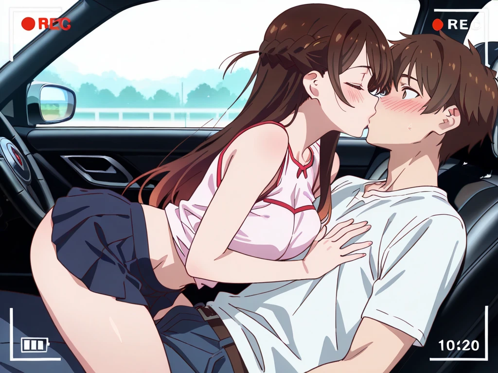 A naked middle-aged man forces a cute girl with modest pubic hair and a black bob onto his lap, who is crying and groaning in anger, into having sex with him、classroom
