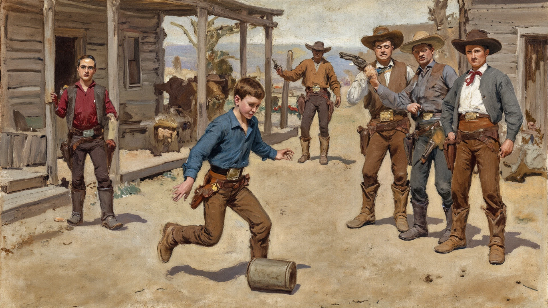 watercolor drawing in Retro-Look, rural saxones village, man and naked woman dance, full body shot, in the style of classic Americana, white background, Andrew Loomis style, Masterpiece work of art,