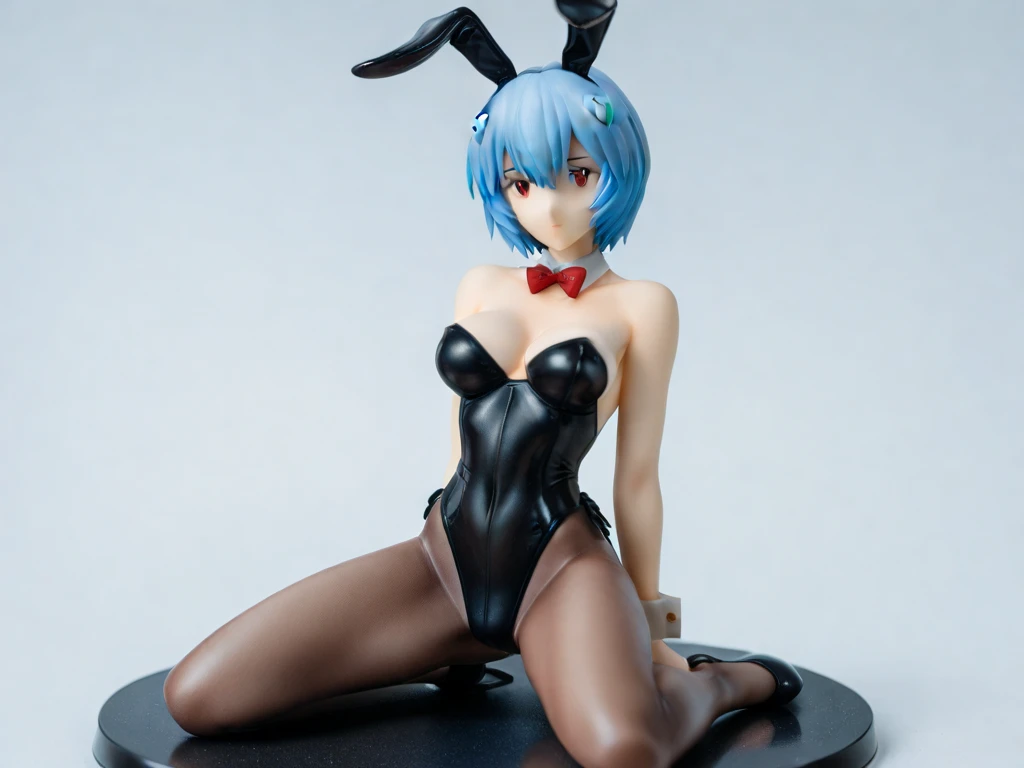 nsfw , Yashiro Kasumi , (((highres official art))) , (((1girl))) , white hair , blue eyes , long hair , twintails , fake rabbit ears , blush , shy , squatting girl, spread legs, after sex, pussy, cum drip, cum in pussy, sweat, outdoor,