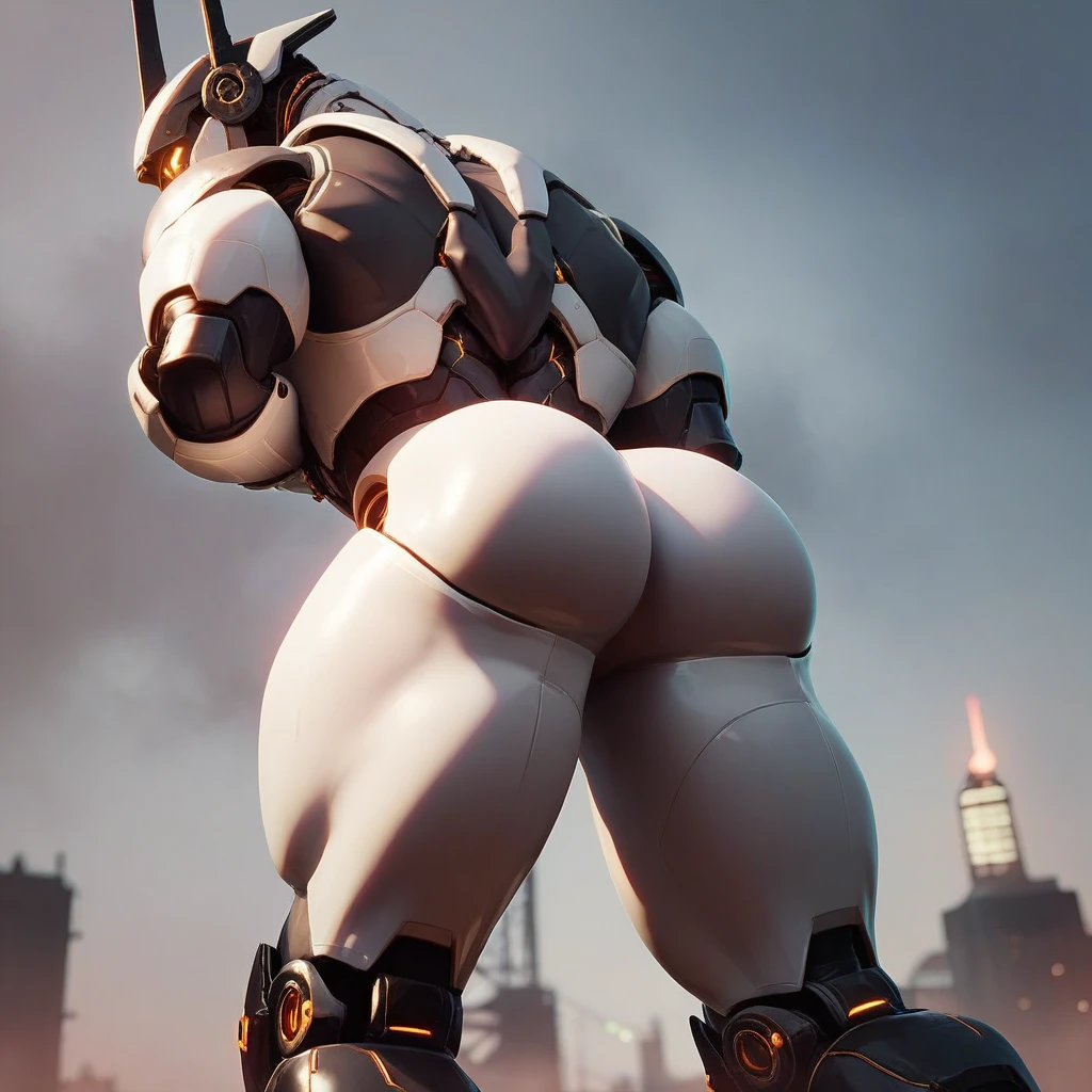 ((masterpiece)), 8k resolution, (((female superhero))), Extremely curvy woman, fit body, full body head to toes, transparent clothes, tight spandex suit, iron armor plate, pastel color outfit, ((nipple exposed)), cameltoe, outdoor landscape, burning building, ((back body view:1.2))