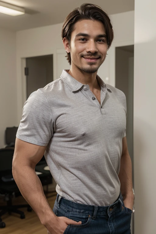 A very hot, sexy, handsome male professor in his early forties age fully naked