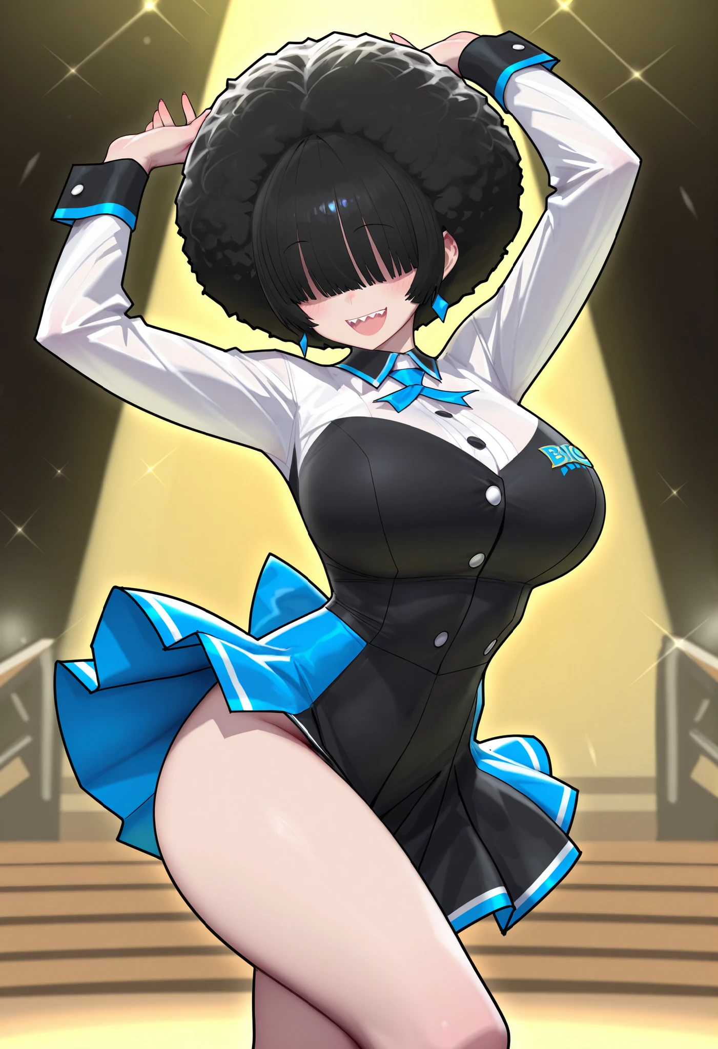 (masterpiece),(best quality), shannon, brown dress, casual outfit, hat, purple bow, short sleeves, smile, ((Tight leotard)), ((sexy pose)), ((Wrestling ring)), (Big tits), (Wide hips), short hair, looking at the viewer,