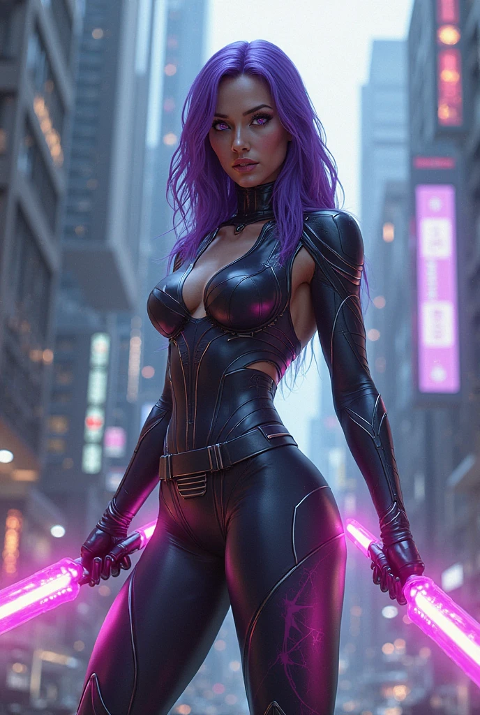 Cybernetic Enhancements: Gamora has various cybernetic enhancements that increase her strength, speed, and agility. These modifications make her incredibly formidable, even against superpowered opponents.
