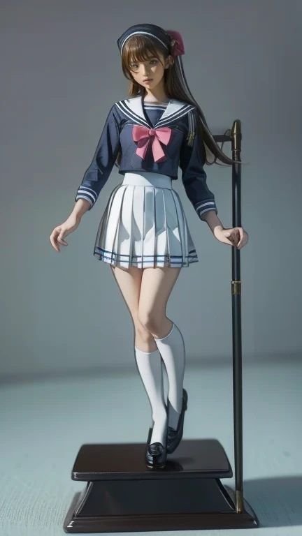 top-quality、Live action、Looking at the camera、Beautie、a sailor suit、lowfers