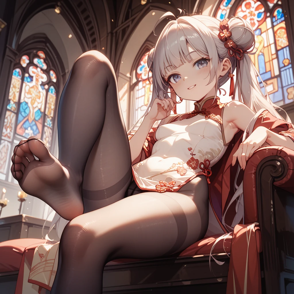 ((Best quality)), ((masterpiece)), (detailed:1.4), 3D, an image of a beautiful cyberpunk female,HDR (High Dynamic Range),Ray Tracing,NVIDIA RTX,Super-Resolution,Unreal 5,Subsurface scattering,PBR Texturing,Post-processing,Anisotropic Filtering,Depth-of-field,Maximum clarity and sharpness,Multi-layered textures,Albeo and Specular maps,Surface shading,Accurate simulation of light-material interaction,Perfect proportions,Octane Render,Two-ton lighting,Wide aperture,Low ISO,White balance,Rule of thirds,8K RAW,long braid on one side,wet panties,Take the floral panties,white panties,can saw a trace on my underwear vagina,Pink floral panties,two leg only, panties is very wet,The panties are so sheer you can see the pussy,(idle),Spread legs,can see the pussy from panties,black stockings,black garter belt,zoom in pussy,very huge breasts,Breasts as big as watermelons,tight legs,big labia majora pussy,Put hand on the genital area where you are wearing underwear,two women,big tits,There was another woman who was naked Another woman was wearing white lingerie with a floral pattern,very big breasts,big clitoris female genitalia, sci-fi shirt,pubic hair,There is a small tattoo above the genitals,Lace patterned panties,The pussy is dark in color,There is a lot of white hair on the pussy,There is sweat on the body,Pulling up panties to show her pussy,white color hair women,(white color panties),white short skirt ,lots of white fur,Spread your legs and kneel