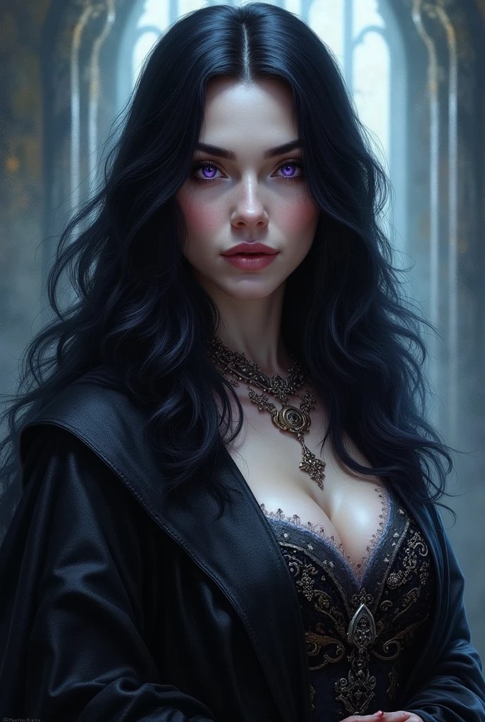 (masterpiece, best quality:1.2), extremely detailed, detailed hair, soft skin,
1woman witch, solo, standing, upper body
Gradient colored hair (white, purple and black hair), long hair, intricate braided hair
Piercing blue eyes, long eyelashes, thick eyelashes, looking at viewer,
Modern witch clothing, intricate details, jewelry, tattoos
,