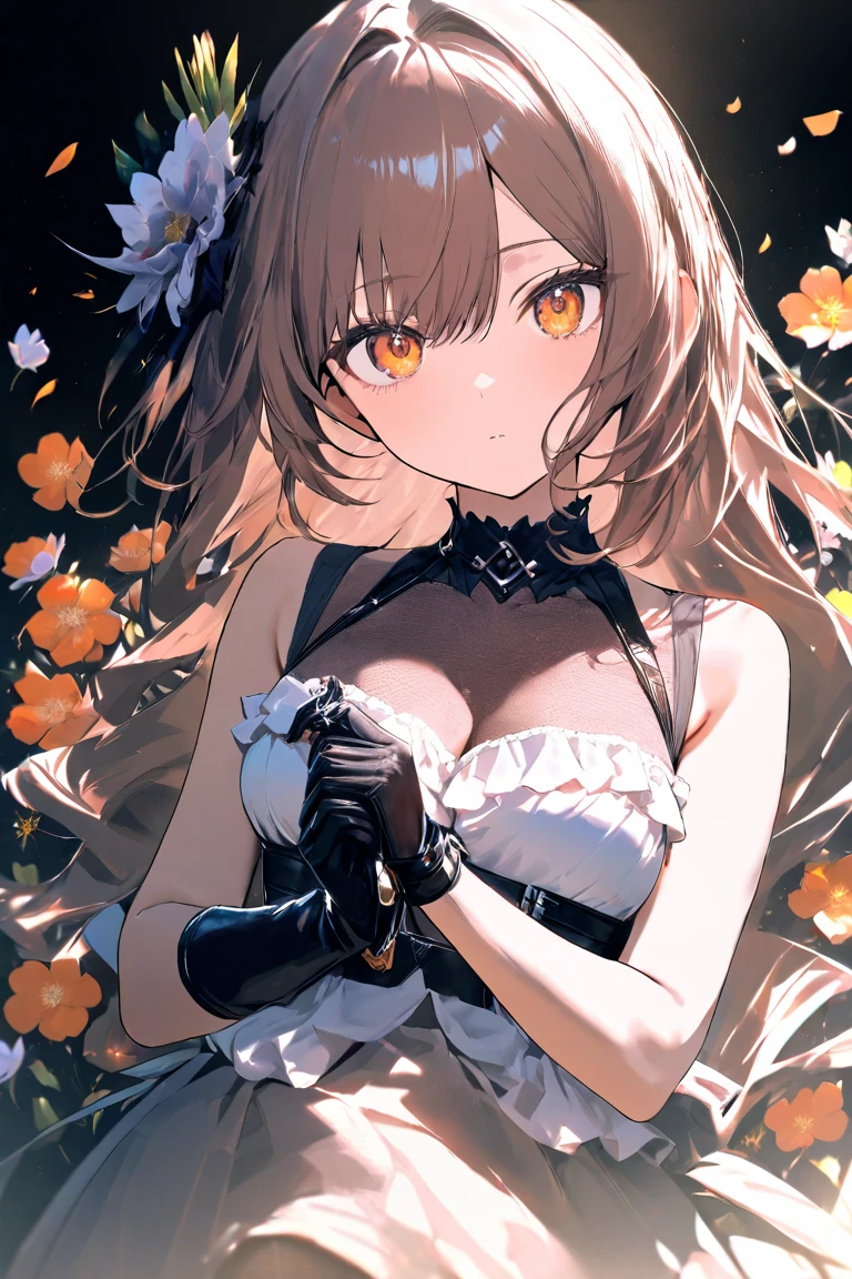 masterpiece, best quality, ultra-detailed, illustration, warm lighting, bright colors, 1girl,solo, short hair, black hair, green eyes, elizabeth_pendragon, large breasts,
alternate_costume, animal_ears, black_bow, black_bowtie, black_hairband, bow, bowtie, cape, cleavage, collarbone ,fake_animal_ears, flower, fur-trimmed_cape, fur_trim, gloves, green_eyes, hair_between_eyes, hairband, lace-trimmed_legwear, lace-trimmed_thighhighs, lace_trim, looking_at_viewer, meme_attire, navel, playboy_bunny, rabbit_ears, see-through, thighhighs, tiara, traditional_bowtie, translucent_bunnysuit, white_gloves, white_thighhighs, wing_collar,