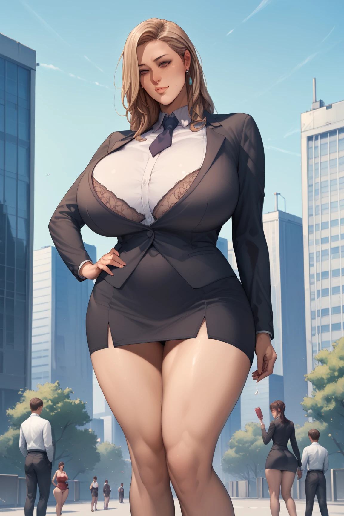 Woman with black hair, standing, full body,naked, busty, big breast, big ass, pubic hair, beautiful nose, beautiful face, beautiful finger, blue eyes, soft lighting, detailed body, masterpiece, high quality, best quality, milf, mature female 30 years old, sweating, sad smiling, blush face, orgasme, public street background, looking at viewer, heels, hand on chest, coat.