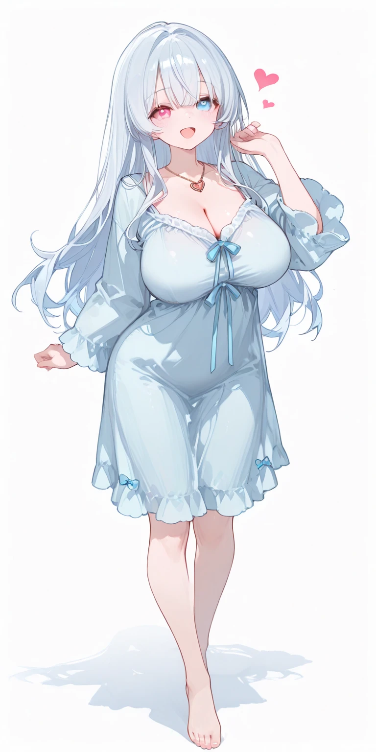 medium long shot: a 20yo thaiwanese woman ,
slightly overweight , wear soft v neck blue night
gown, off shoulder, gray French twist hairstyle ,
looking to viewer with a little cute angry face,
pouting lips, both hand on the hips,