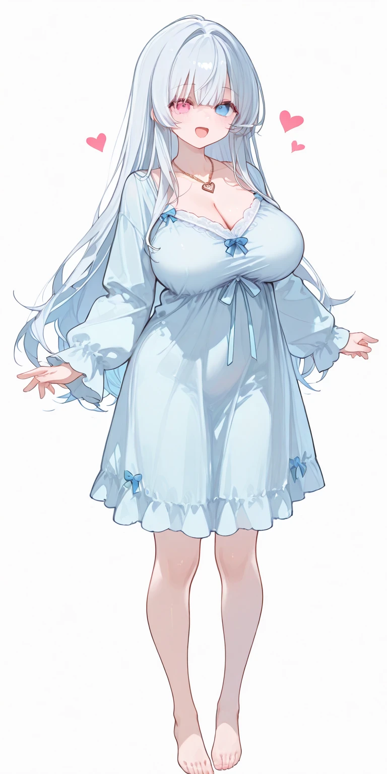 medium long shot: a 20yo thaiwanese woman ,
slightly overweight , wear soft v neck blue night
gown, off shoulder, gray French twist hairstyle ,
looking to viewer with a little cute angry face,
pouting lips, both hand on the hips,