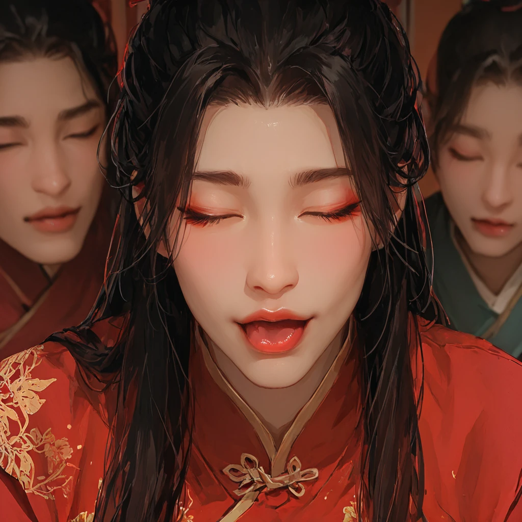 (Male: 1.1), black eyes, profile, oriental beauty, (masterpiece), best quality, Anime, merge, colorful, vibrant colors, illustration, artstyle, fantasy, realistic, animation, (photo_\(medium\):1.0 ), by Antonio J. Manzanedo, by Jeremy Lipking, lightning, in surreal landscapes, smooth, sharp focus