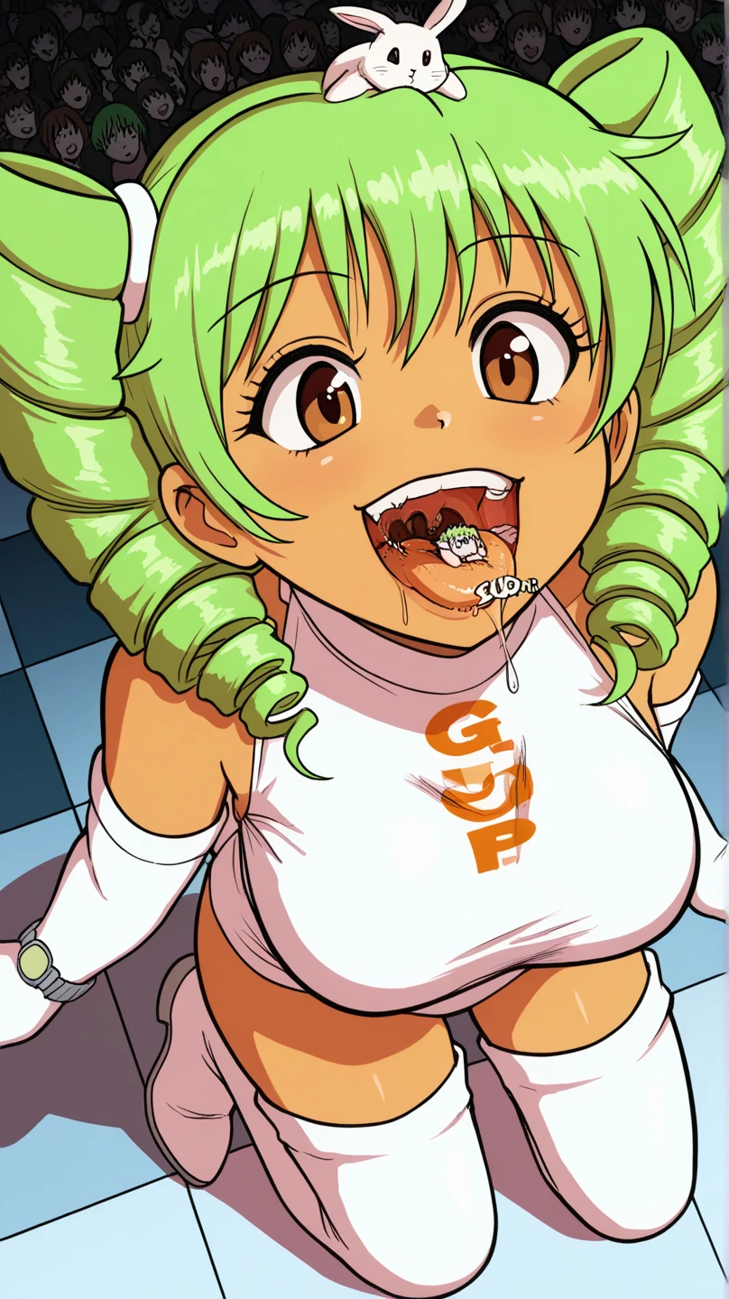 Thick giant chick leaning forward tentacle pops out from within her mouth, gaping d anus exp, crying eyes, corps entier, creampie, sps, bottom ad, Pokemon
