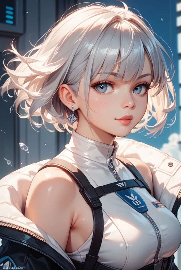 (masterpiece、highest quality、High resolution、official art、beautiful beautiful:1.2)、(8K:1.4)、(1 girl)、very detailed:1.4、highest quality、。.3D、(Photoreal:1.4)、realistic、Colorful、most detailed、perfect face、(pixie cut)、(silver hair:1.4)、Upper body、nffsw、(prayer:1.3)、(cosplay:1.2)、Milky Way、(light streaks)、striking visuals、(dynamic streaks、bright orbit:1.2)、Bright colors、((NSFW:1.4))