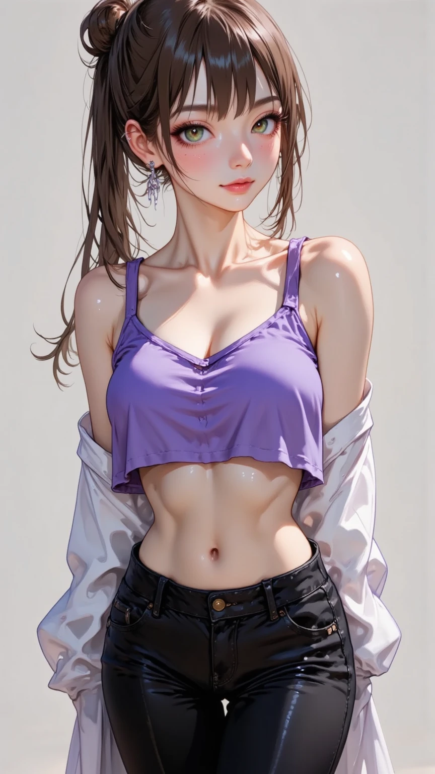 masterpiece, highest quality, pixiv, cool girl, the strongest sports girl, basketball, Popular Characters, baseball cap, Stylish sunglasses, Cute bra and panties, dark brown hair, curly hair, dull bangs, straight bangs, gray eyes, white skin, gal, Improve