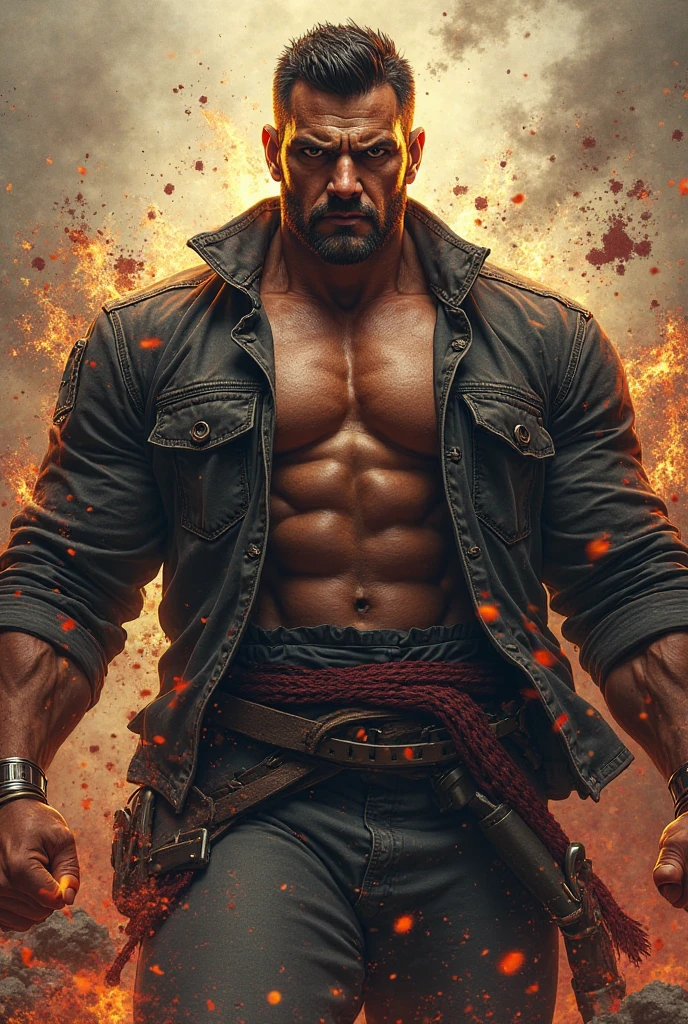 Captain America shirtless