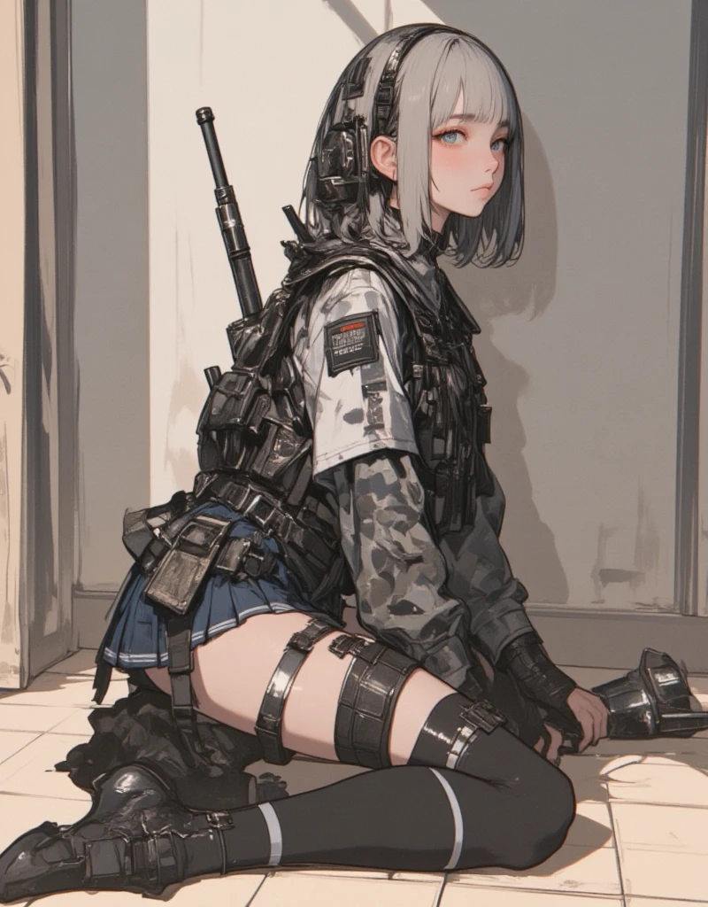 masterpiece, best quality, ultra-detailed, illustration,
1girl, (holding weapon, aiming at viewer, assault rifle,left view:1.5), carbine, open fire, firing,
<lora:HK416-v2:0.6>