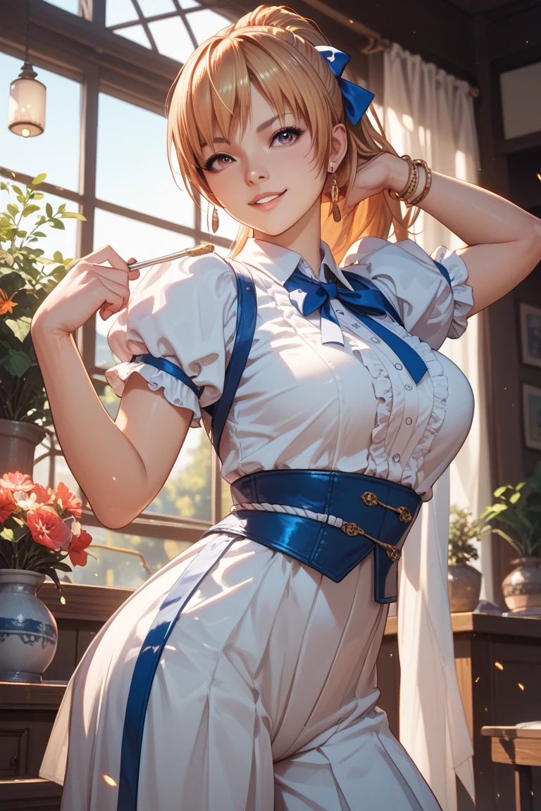 NSFW,(pale illustration,anime illustrations:1.2),(masterpiece, highest quality, so beautiful, Super detailed),textured skin, high details,8k,gleaming skin,pale outline
(hachimiya meguru, idolmaster:1.2),gold hair,
1 girl,(black Thighhighs:1.3),middle breasts,shorty,happy smile,
Cheongsam,standing,
from front,white and clean bedroom