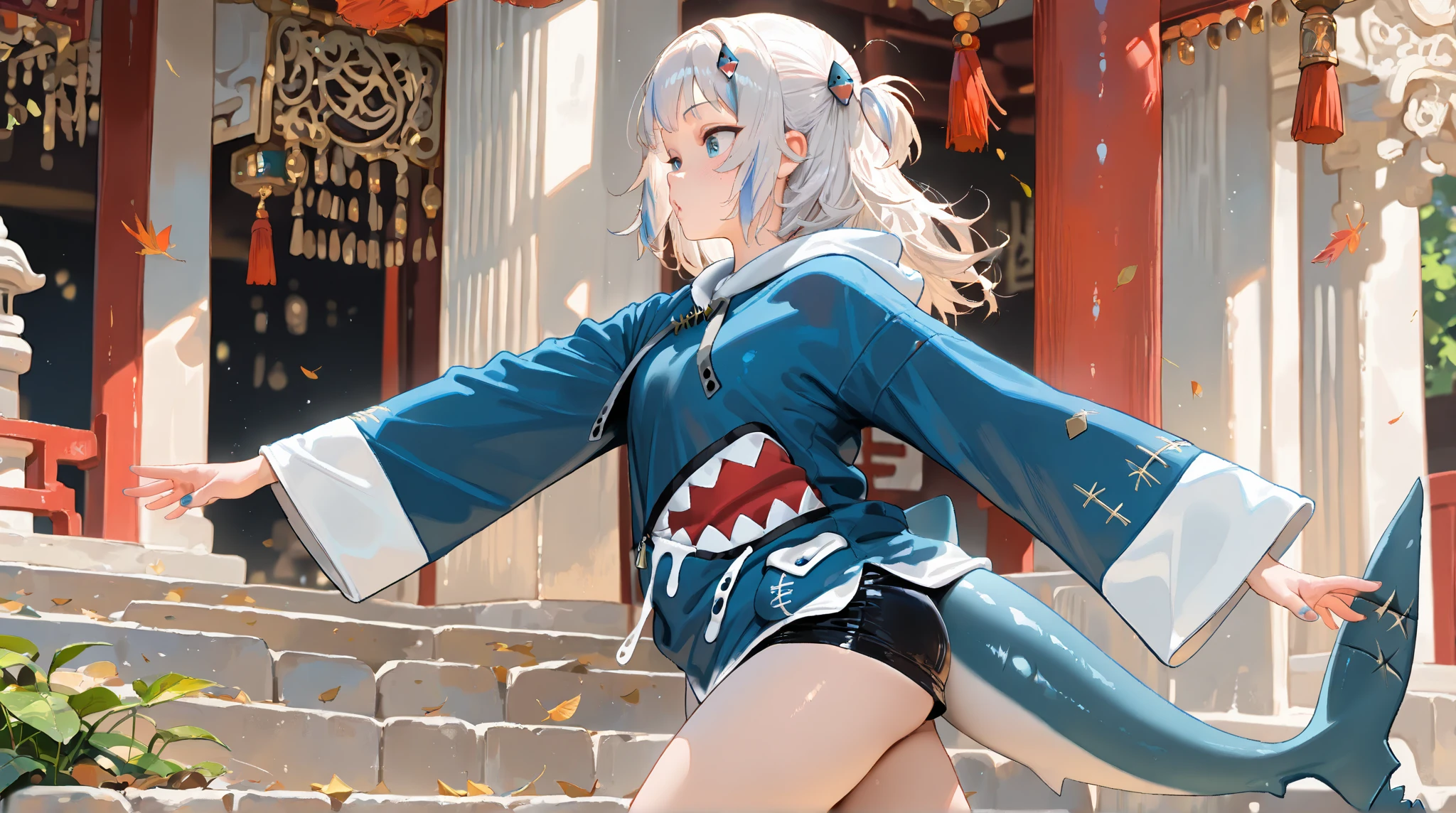 girl,new year,hip-hop,Composition full of tension,Big moves,intricate details,ultra high definition,Legs close-up,miniskirt