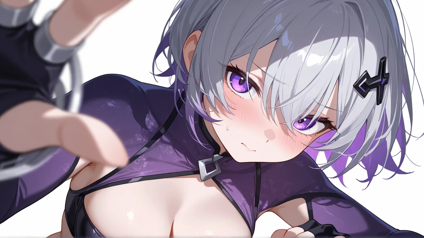 Ivy Valentine, Soul Calibur, Short hair, White hair, Sexy, Submission, Tied up, Excited, High details, 4K