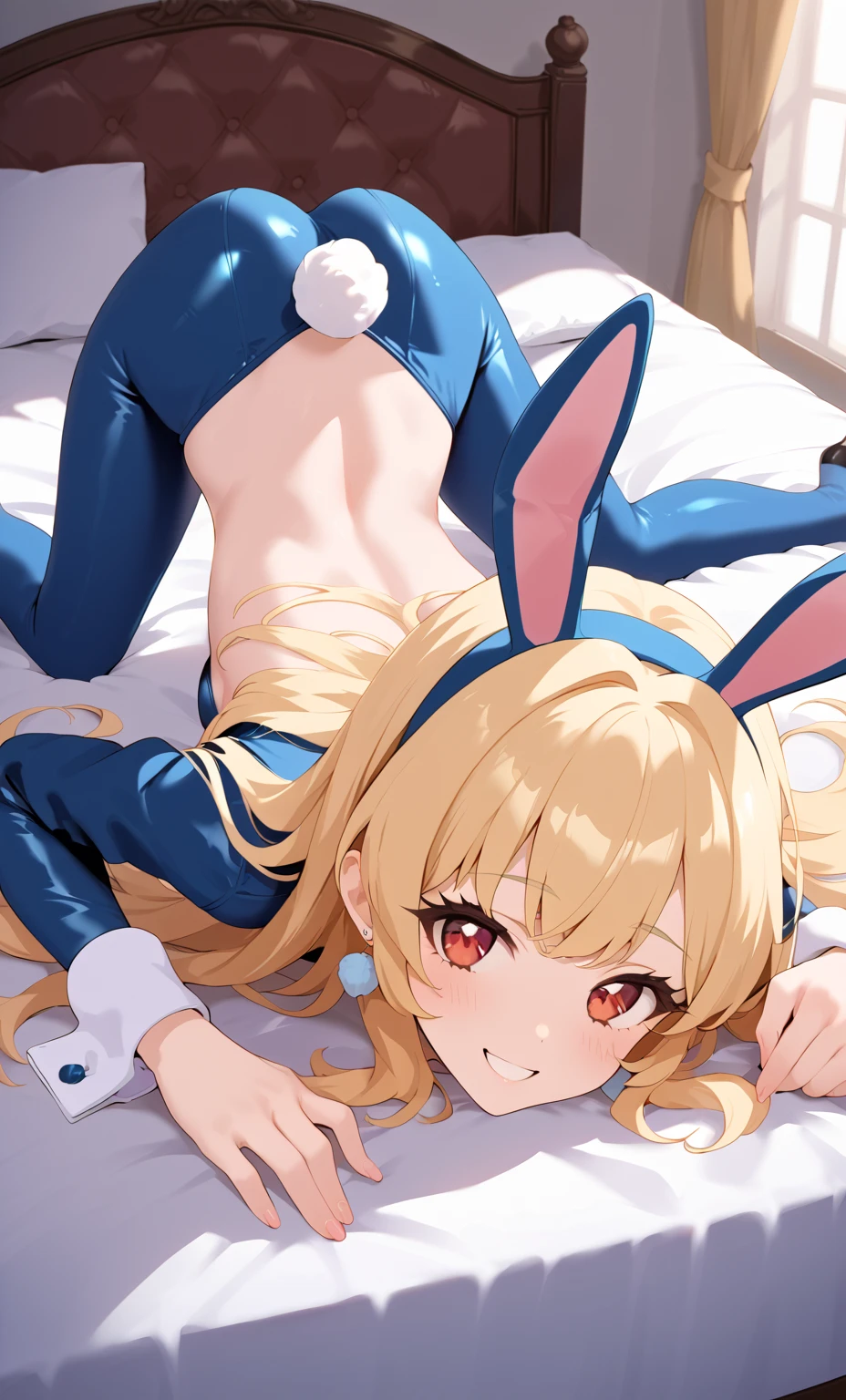 Browsing Caution,smile,(Cute Futanari Girl Panel10Sheet)Small breasts,Bunny costume,Low Twintails,Welcome,Stylish counter