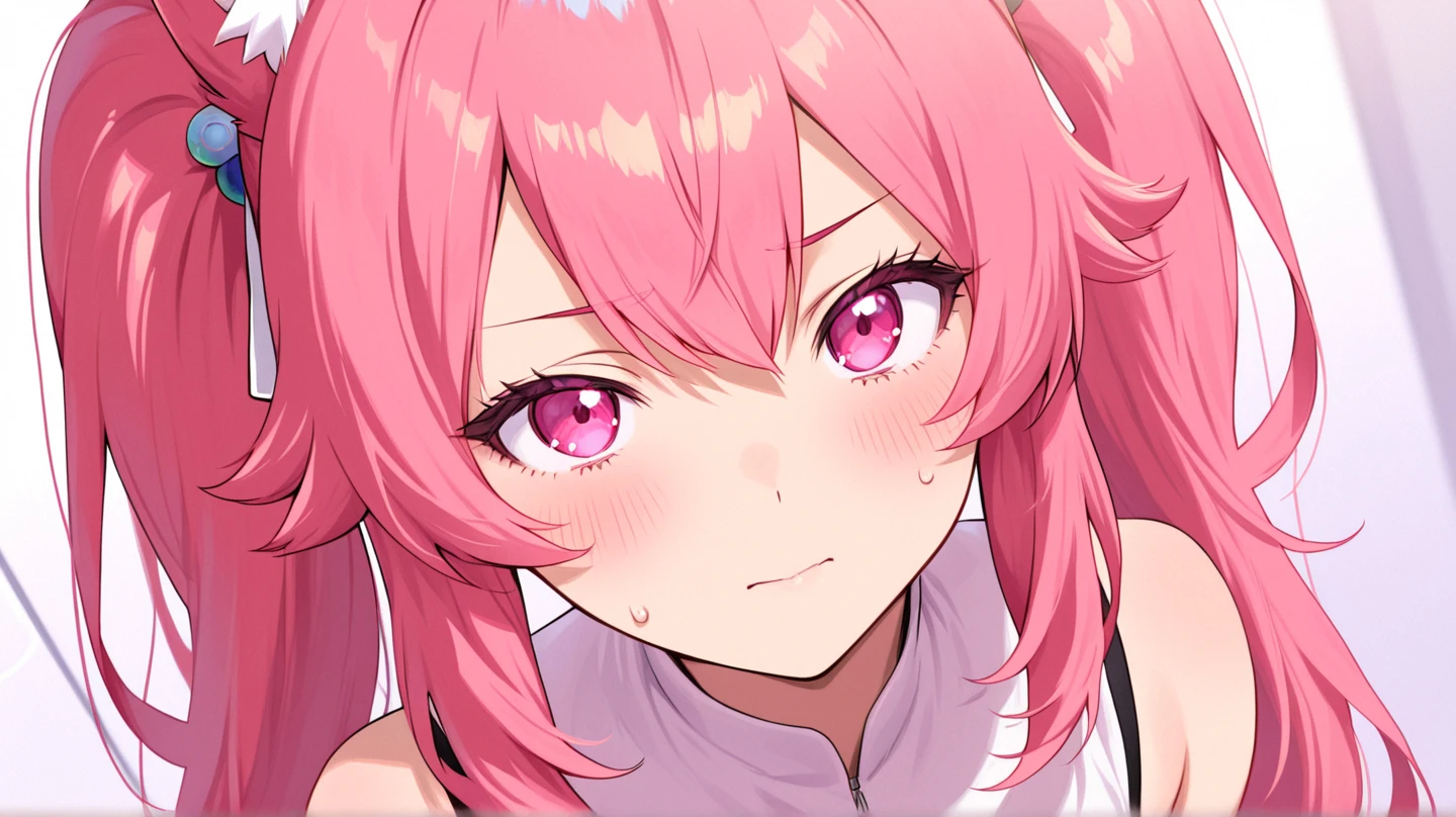 Jibril, (standing straight), blushed, perfect anatomy, detailed eyes, detailed lips, extremely detailed eyes and face, vivid colors, sharp focus, masterpiece:1.2, ultra-detailed, blushed, ((doggystyle)), (solo), sleeveless, nsfw,nude.
