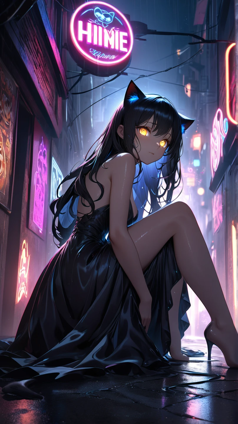 A sexy young male, long black hair, teal blue eyes. Gothic clothes. (Male) (no facial or body hair)) masterpiece, best quality, ultra-detailed, best shadow), (detailed background) (purple and black) pretty handsome. Sexy Cute. No facial hair. No body hair. Wink. Seductive. Sexy. Pale and white skin. Smirking. Anime style. Blood. Catboy. Sexy. Pink lips. SENSUAL. Purple and black gothic frilly clothes. Long lashes. Sexy pose. Shiny. Catboy. Seductive. Male. Shiny. Long boots. Delicate facial features. Kiss. Red moon. Fangs. Sexy male. Angelic facial features. Male. Make it male. Sexy pose. Blood pouring down from the sky. It's raining blood. Thunder. Red. On the rooftop. 
🥺