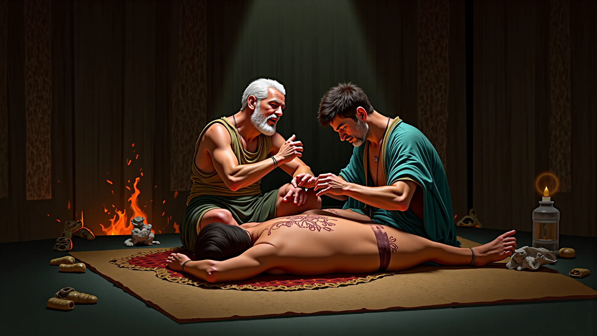a priest doctor from Mesopotamia who is attending to a patient