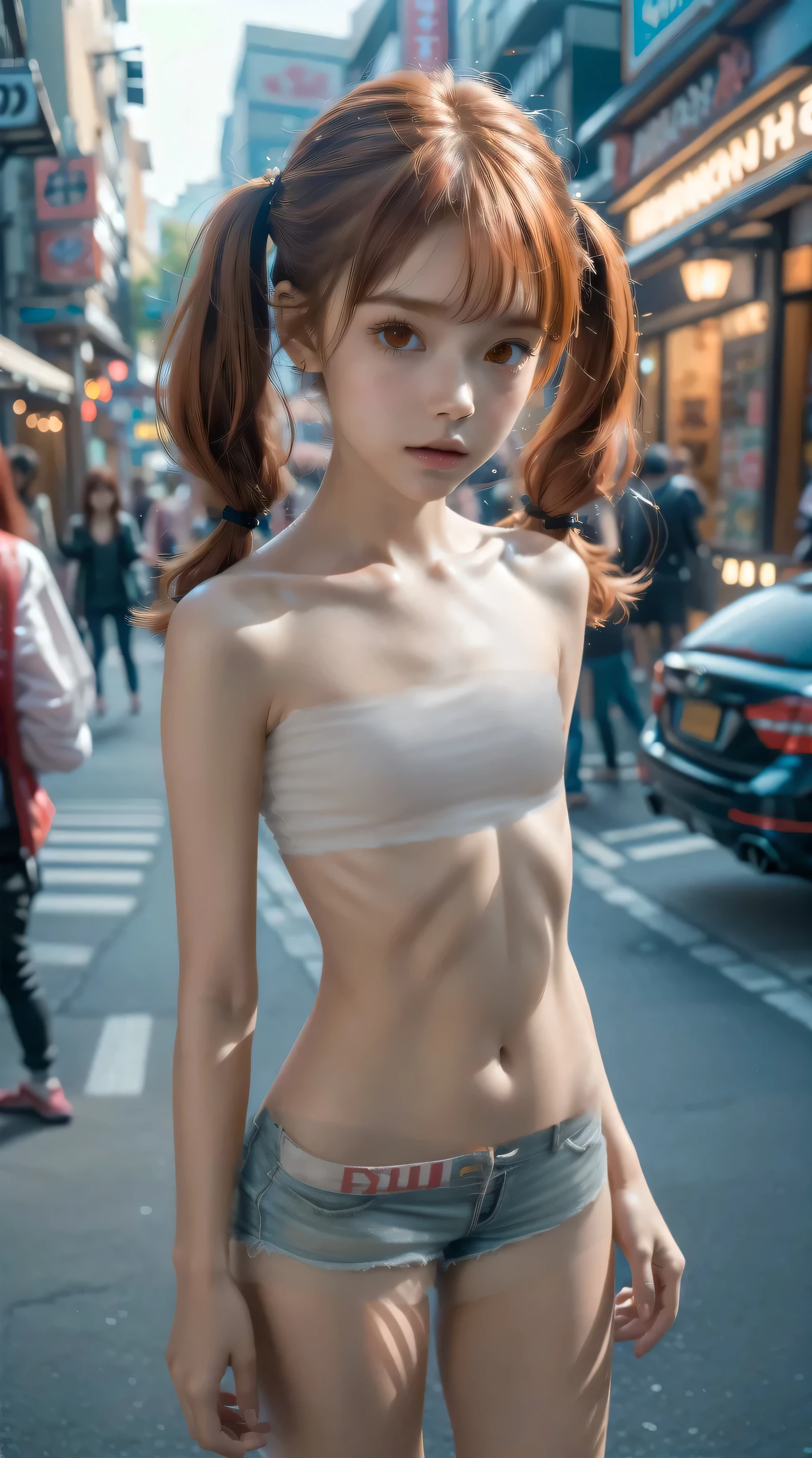 Nude Korean girl in mall,HD