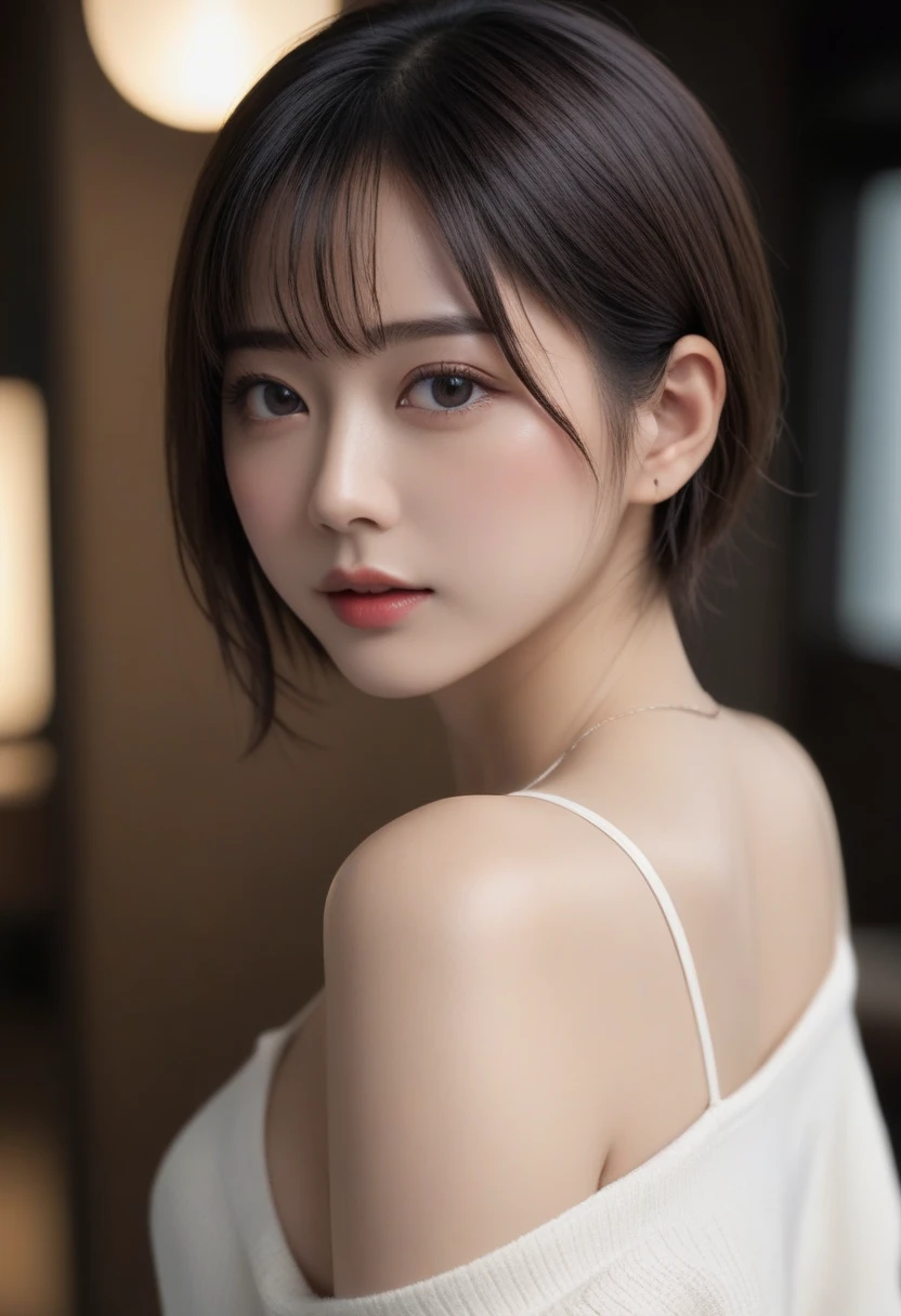 Ultra-high resolution、(Genuine:1.4)、One beautiful woman、Beautifully detailed eyes and skin、Light brown short hair、universeステーション、Bright interior、cloudy、SF taste、Movie quality、dramatic、Dramatic composition、universe、