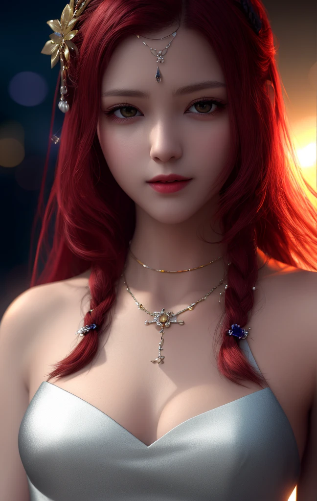 (masterpiece:1.4), (best quality:1.4), extremely detailed, intricate, hyper detailed, (PERFECT FACE), illustration,soft lighting, scenic, 1girl, happy, Vivid auburn hair, colorful, colorized, from_below ,fish_costume , stadium