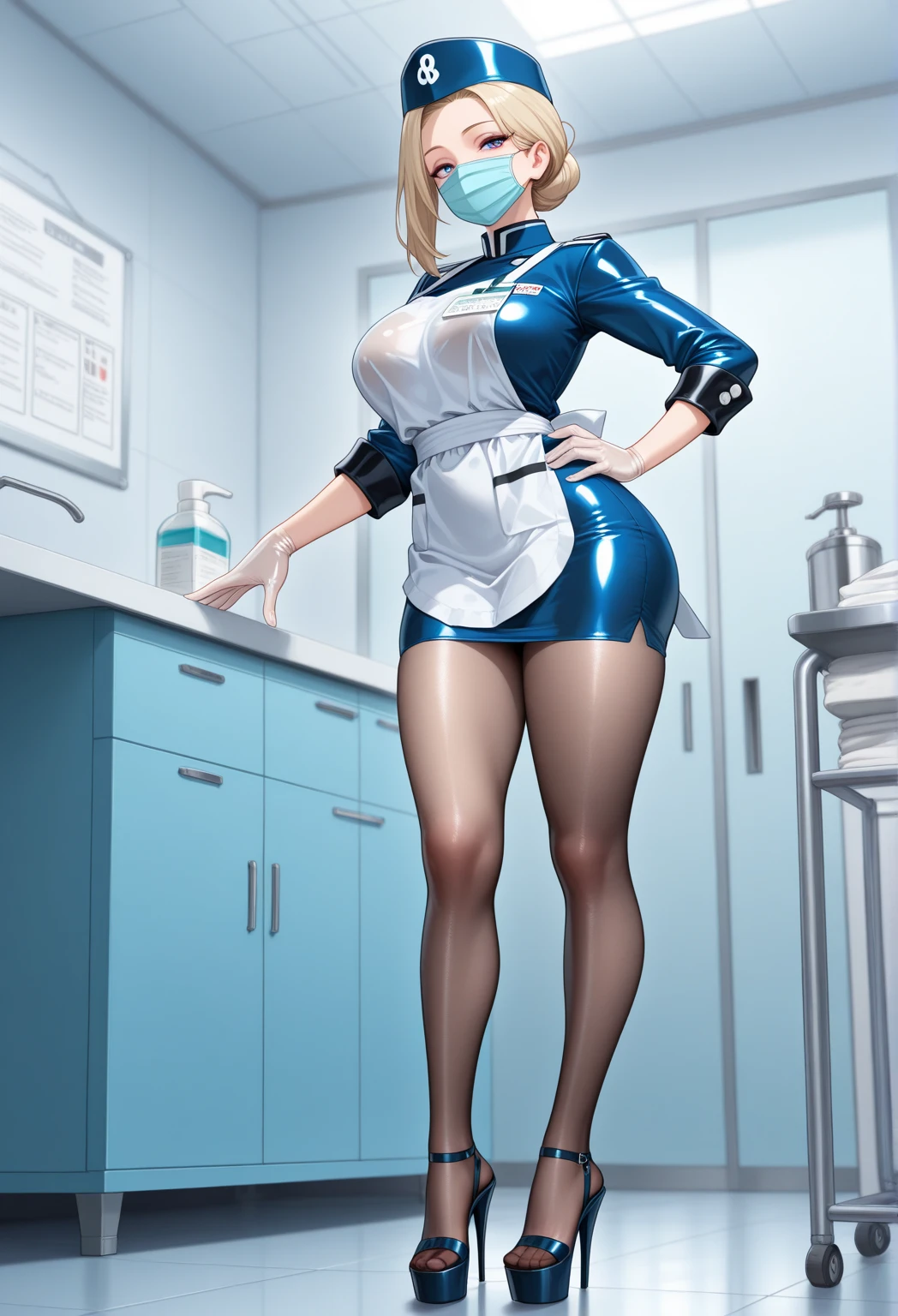 nurse uniform,hospital, latex nurse suit,nurses,busty,elbow gloves,labcoat,silverhair woman,blue eyes , gigantic boobs ,medical instruments,asian nurse,two nurses,speculum,examination room,oversize boobs, ,big ass ,strap on, lay on table ,legs spreaded,giving birth,gyno chair , dentist,Milf,