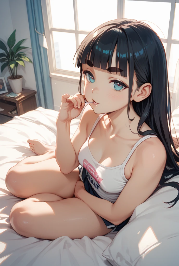 ((Ultra High Resolution, Realistic, Photorealistic)), ((8K, Raw Photos, Masterpieces)), (Photon Selection, Radiosity, Physics-Based Fullness, Auto White Balance), (Official Art, Technical Sense, CG, Unification, Wallpaper, Wonderful, Fine Detail, Very Delicate and Beautiful, Very Detailed and Sharp Contrast, Rich Background, Blurred Background), ( Real person, photo), ((skin details, visible pores)), ((face close-up)), (small breasts), (swimsuit, full body), black hair, blue eyes, night, legs open, in basement bed, illustration, (massage, supine), Photorealistic, UHD,