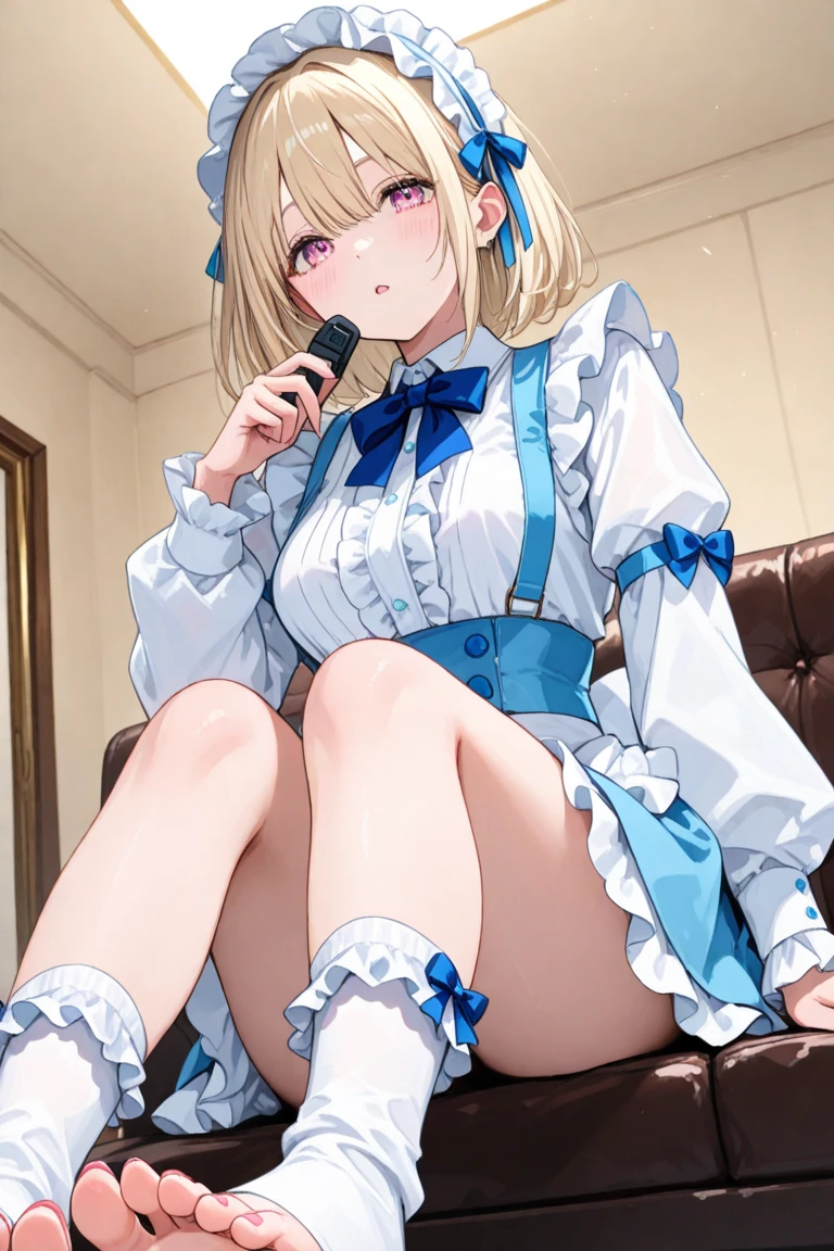 high resolution、4K、Masterpiece、1 big breasted girls、Back seat of a car、Micro Mini Skirt、No panties、blush、Black knee-high socks、Absolute area、Masturbation、Love juice、Climax、Squirting、Full body portrait、tough、sit、Spread your legs、Exposing the breasts、Bare your breasts、Nipples、Pantyhose pull、pussy big dildo