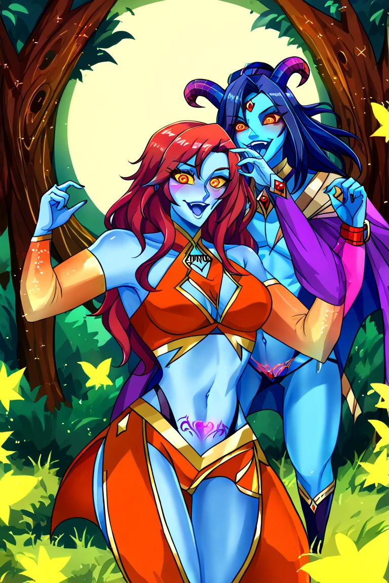 "(best quality, highres, ultra-detailed), 2 women, Desi, 40, average build, in colorful body paint,(playful, vibrant) jesters (costume is entirely body paint), wrestling for a crowd of rowdy aliens, in an(otherworldly) atmosphere,(fantastical, whimsical) outfits, (elaborate face makeup), (bright, vivid) colors, lively expressions, (dynamic poses), (mysterious, ethereal) lighting"