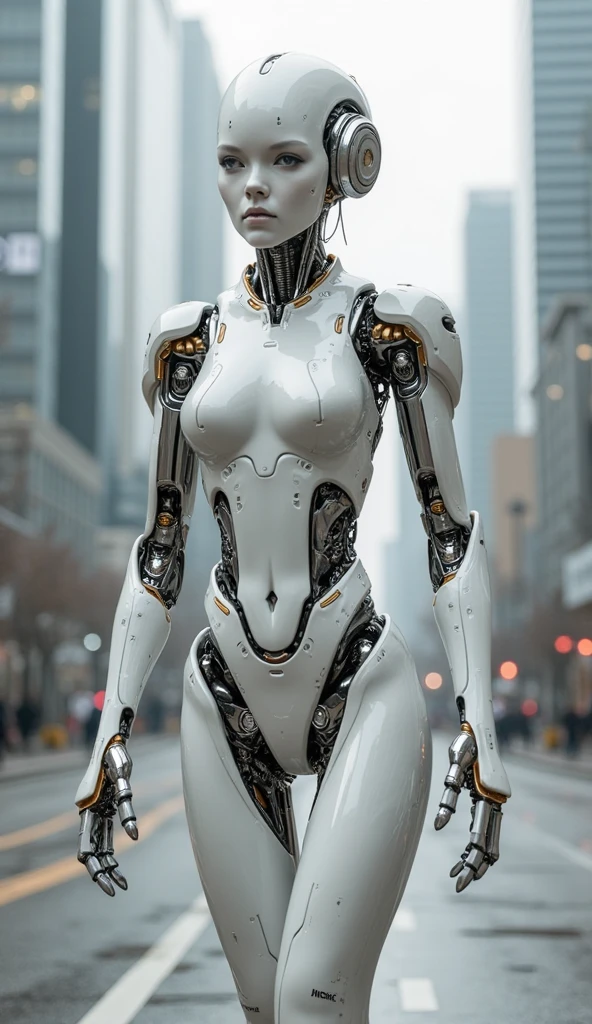 (Ultra HD, Retina Screen, Masterpiece, Accurate, Anatomically Correct, Textured Skin, Very Detailed, High Detail, High Quality, Best Quality, High Resolution, 8K), Ceramic Female Robot Face, Robot, Robot Section, Vibrant, Detail, Luxury Cyberpunk, Lace, Surrealism, ???????, Facial Muscles, Cables, Microchips, Elegance, Octane Rendering, HR Giger Style, (Fidelity: 1.37), Absurd, Unbelievably Ridious, Robotic, Full Body