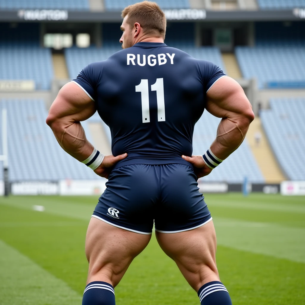 One man,
photo style, 24mm lens, f2.8 f number, full body layout, whole body,
ecstatic facial expression, (Heavyset body:0.5),
(Slightly overweight:0.3), (thick neck:1.2),
(thick legs:0.3),(big bulge in crotch:0.2),
Wiry, Plump body, chest muscles, stubble, narrow shoulders,Mongolian, asian,
single eyelid, small eyes, rugby player,
Strong calves, detailed veiny muscles,
thin and transparent sporty outfit,
outdoors, morrning, rugby field,
Direction of soft light that seems to be backlit,
masterpiece, highest quality, 8K UHD, film grain, Photorealistic: