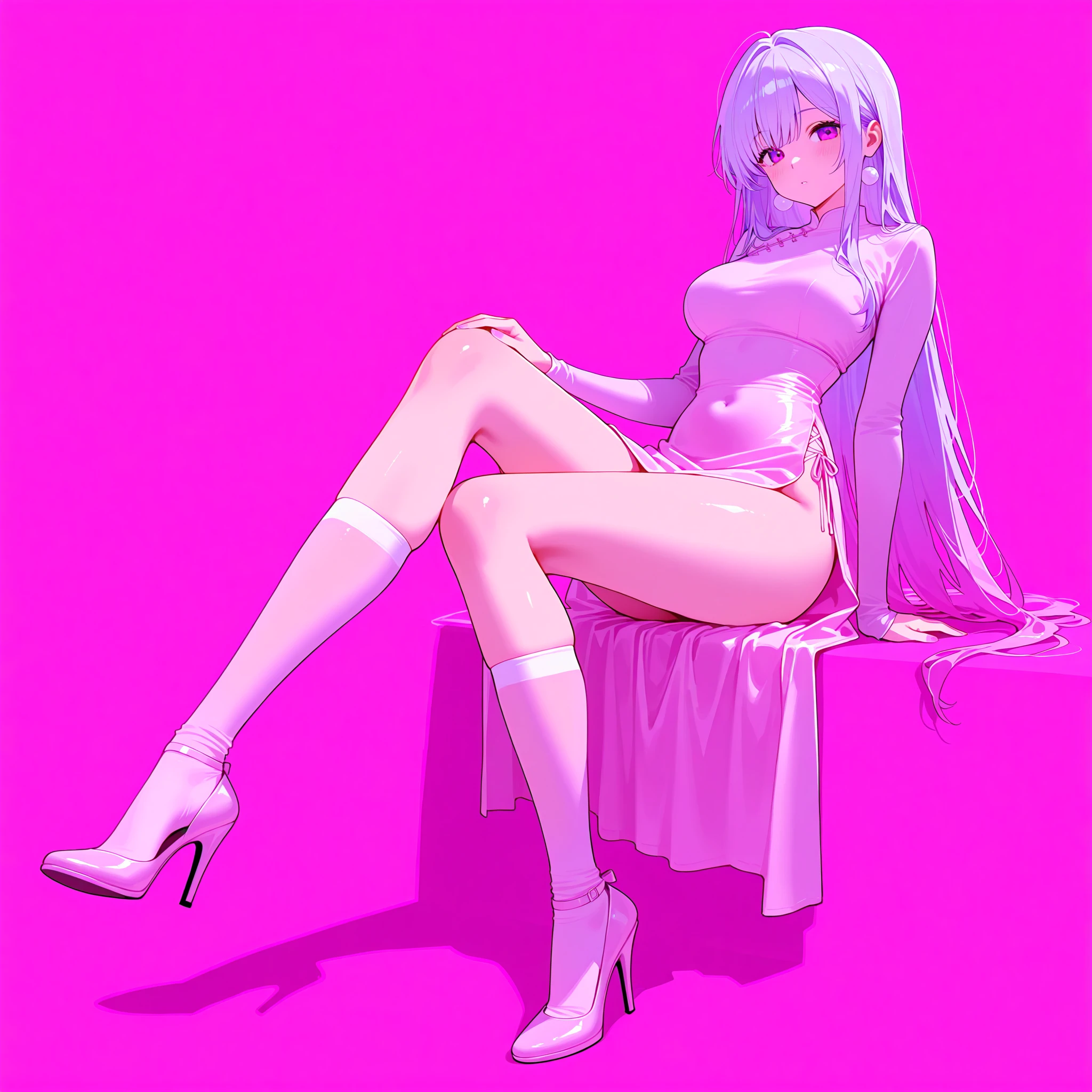 pretty anime girl, naked, spreading legs, showing pussy, moaning, horny, orgasm. Have sex with boy