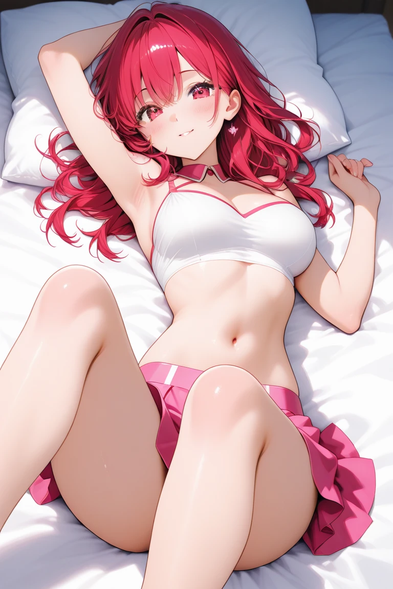 (masterpiece, highest quality:1.2), 1 girl, alone
, long hair，pink skirt,pussy, upskirt, Perfect body,10 years old,Nude, small breasts ,russian ,ultra Realistic ,lying