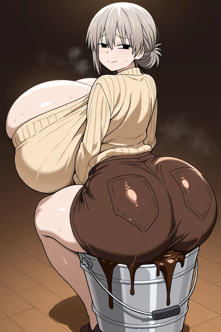 Anime girl with glasses sitting on a wooden stand in a room, (Ahegao: 1.2),(Both hands are pulled from behind: 1.3),Beautiful anime girl crouching, Anime girl crouching, Gwaiz, , thick, Anime Moe Art Style, artwork in the style of Gwaiz, Surreal , Gwaiz on pixiv artstation, (software) Safe at Work,(show your butt hole: 1.5),(Hands on hips),(masterpiece), (One serious civil service commissioner: 1.3), (Super thick and plump body: 1.3), (Huge breasts and buttocks)), (Small Head: 1.2), (Very small uniform)), (Shiny skin: 1.2), (A speech while crouching in the stands in the schoolyard in the morning)), {fat},1boy, penis, doggystyle, from behind, spreadassms, chubby body, fat body, short,ultra detailed, masterpiece, best quality, blush, a woman, rolling eyes, open mouth, school girl, wearing , wearing glasses, classroom, sunset, light particles, hdr, brown grey hair, midium wavy hair, shiny hair, bang, single braid, clear grey eyes, Smiling Kiss, Tongue Out, アニメ ,orgasm face, sexual climax, bitch, back shot, back view, low angle, from below, back view, arched back, looking back, all fours, chubby body, BIG ASS , saliva, BBW, slender waist, anal, seiza, hands on head,white eyes, Hand Drawn, Showing Ass, Bobcut, Knee socks, (Super thick and plump body: 1.3), Butt sticking out, Close your legs, seiza, spread legs, pleated skirt, Stretch your arms back, long pleated skirt, I can't see your butt, Buttocks hide, Arms folded behind back, Super big butt, Awesome numbness , Plump , Chubby, Butt sticking out,